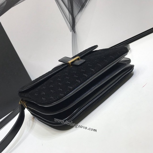 YSL专柜款女包 聖羅蘭經典款麂皮小牛皮壓花包包 YSL肩背斜挎包 568604  jjh1058